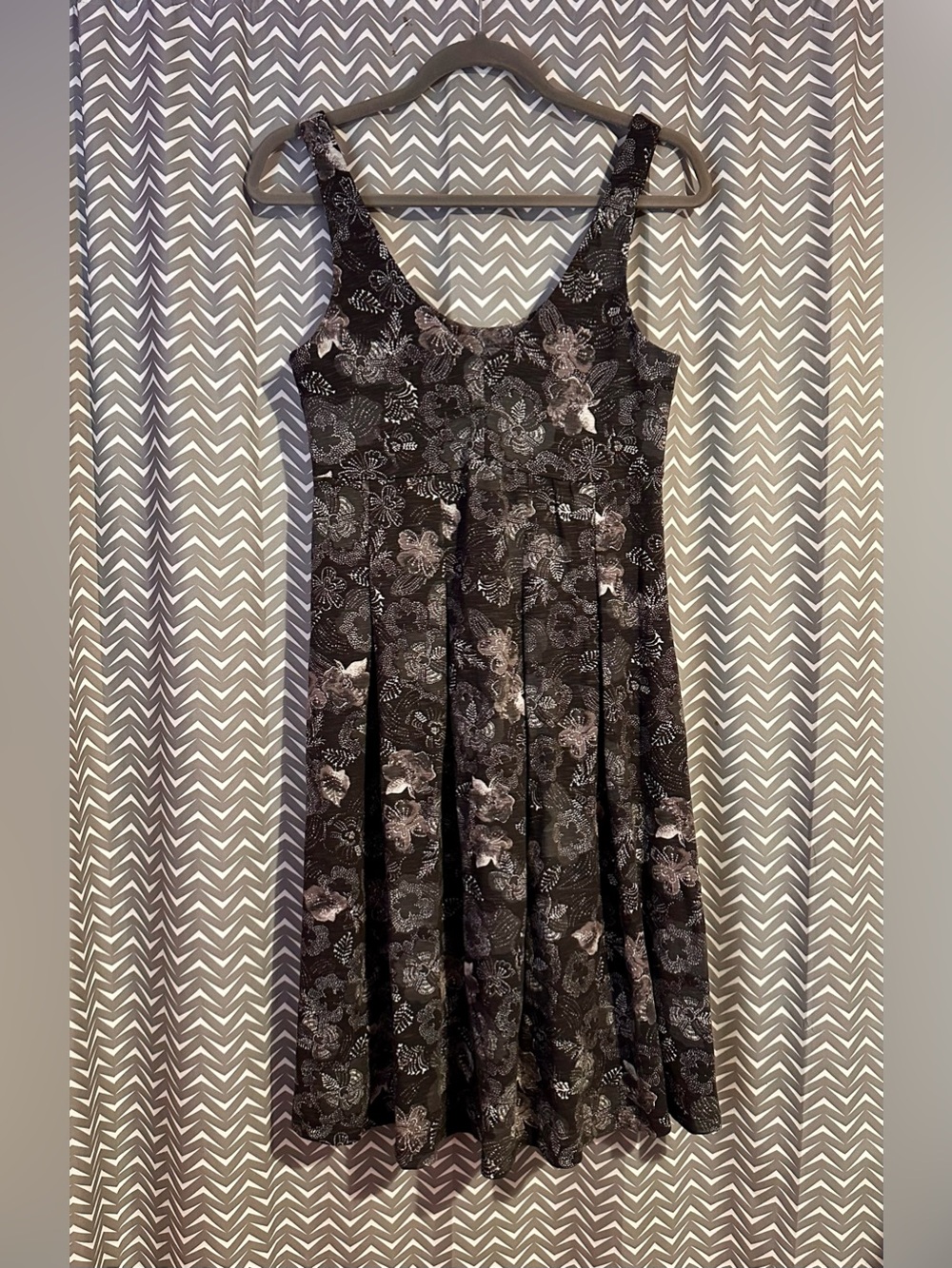 Patagonia | Laurel Ridge Dress Gray Black Floral, Size S